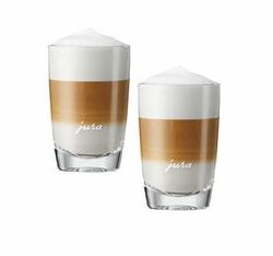 Set de 2 verres Latte Macchiato transparents logotés Jura