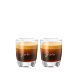 Set de 2 verres expresso transparents logotés Jura