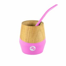 Ensemble de tasse à maté rose